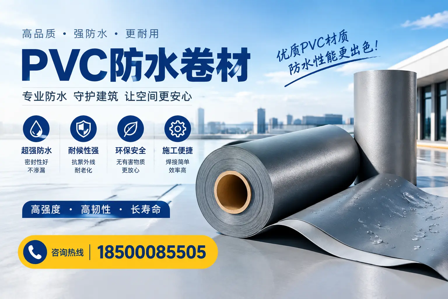 如何判断PVC防水卷材的质量优劣？自贡选购技巧